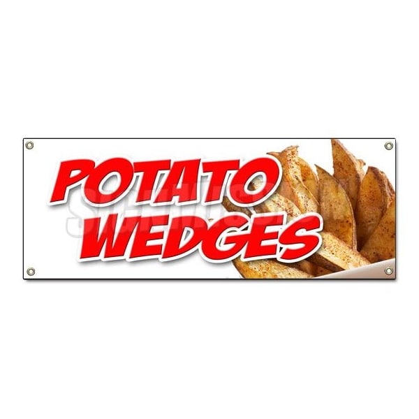 Signmission POTATO WEDGES BANNER SIGN fried baked idaho french fries flavored food B-Potato Wedges - main